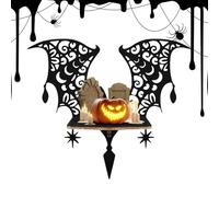 Bat Shelf Gothic Decor 2025 | Étagère en Bois Flottante Noire Stockage Mural Pratique | Partition Murale Élégante Style Européen pour Les Chambres À Coucher Étude Bibliothèque