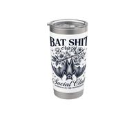 Bat Shit Crazy Social Club Madness In The Moonlight Bat Gobelet isotherme en acier inoxydable double paroi