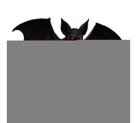 Bat Skull Wall Lamp, Gothic 3D Resin Sculpture with LED Light, 6.5x2.83x5.91 Inches, Spooky Halloween Decor for Scary Ambiance in Bedroom, Study, Escape Room, Bar, Bedside, Living Room