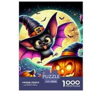 Bat sorcière Citrouille Puzzles 1000 Piezas Para Adultos, Juego Desafiante, Antiestrés, Ejercita Memoria, Regalos Para Adultos 38x26cm/1000pcs