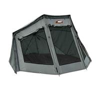 BAT-Tackle Brolly Full Cover 190 - Angel-Brolly - Angel-Brolly avec avant amovible, matériau PU Oxford 210D, 190 × 120 cm, env. 4,9 kg - Tente parapluie résistante aux intempéries avec fenêtres et