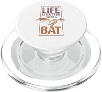 Bat Vintage rétro Disant Que Vivre est Mieux avec Une Chauve-Souris. PopSockets PopGrip pour MagSafe