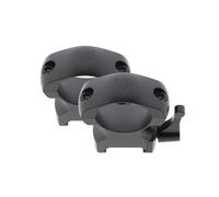 BAT VISION Anneaux démontables en acier de 30 mm à libération rapide, réglage 2 vis, rail Weaver Picatinny (Haute - Hauteur 12,5 mm)