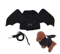 Bat Wings for Dogs, Halloween Adjustable Harness, Cosplay Collar Costume with Rope, for Small, Medium, All Breeds, Home, Travel, Holiday Party