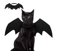 Bat Wings Halloween Costume - Cat Bat + Adjustable Wings, Vampire Ẃings Fancy Dress for Cats Dogs Witch Neck Circumference | for Small Dogs Kitten Holiday Party Show Photo Props