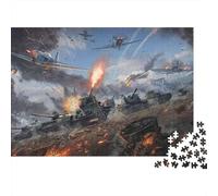 Bataille Aérienne Puzzle 1000 Pièces Papier pour Adultes Scène de Guerre Jeu de Puzzle 1000 Pièces Détente et Décoration à la Maison 38x26cm/1000pcs