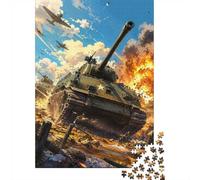 Bataille Char 1000 Pièces Mini Puzzle pour Adultes | 52x38cm Carton, Décor Maison, Coupe Précise, Cadeau Anniversaire, Détente Esprit