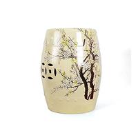 Bataille de céramique, Nouveau tabouret de tambour de maison chinoise, tabouret en céramique de salon tabouret rond de jardin, tambour, Vintage, for chambre à coucher, salon, jardin(Creamy White)