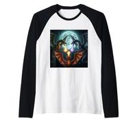 Bataille de Dragon épique sous la Pleine Lune Fantasy Art Manche Raglan