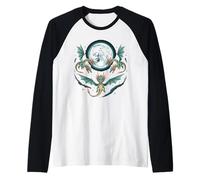 Bataille de Dragon épique sous la Pleine Lune Fantasy Art Manche Raglan
