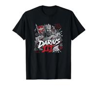 Bataille de Gaugamela Darius III Roi Persan T-Shirt Graphique avec Valeur, Homme, Noir, M
