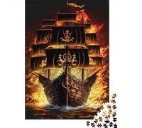 Bataille de Navire Pirate 1000 Pièces Stock De Cartes Premium Jeu De Puzzle Amants De Famille Jeu De Famille Amusant Décoration Murale Pack De Valeur 52x38cm/1000pcs