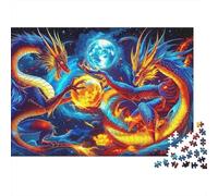 Bataille du Dragon Mythique Puzzle 1000 Pièces Adulte Adultes Soirée Famille Activité Stimulante Développement Cognitif Qualité Premium Papier Non Toxique 52x38cm/1000pcs