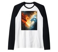 Bataille Épique Entre Feu Et Glace Manche Raglan