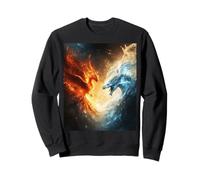 Bataille Épique Entre Feu Et Glace Sweatshirt