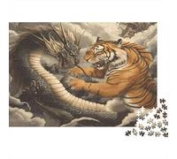 Bataille mythes Puzzle 1000 Pièces avec Découpe Précise, Jeu De Puzzle Classique Bataille Dragonconcentration Training Puzzle pour Un Tableau À Encadrer, Superbe Idée Cadeau 52x3