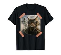 Bataille navale Amusante Chat Humour Patriotique fière armée américaine T-Shirt