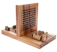Engelhart - 350430 - Bataille Navale en Bois - Stratégie - Plateau Écologique - Jeu de Famille - 2 Joueurs - Jeux de Societe Traditionnel en Bois
