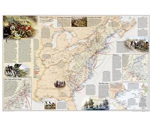 Batailles de la guerre d'Indépendance et de la guerre de 1812, recto - verso, en tube | National Geographic