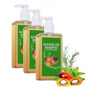 Batana Oil Lot de 3 shampooings de Batana Para La Caida Del Cabello - Shampooing naturel à l'extrait de romarin - Nourrissant et régénérant - Doux et moelleux - Pour homme et femme