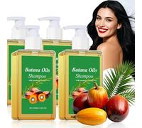 Batana Oil Shampoo, Shampoing Batana oil Cheveux Pousse Crepus 100ml, Lisse les Cheveux (4 pièces)
