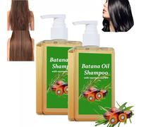 Batana Oil Shampoo,Shampoo De Batana Para La Caida Del Cabello,Batana Shampoo for All Hair Types,Repair and Nourishment Hair (2 Pcs)