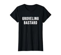 Bâtard à Groveling T-Shirt Graphique avec Valeur, Femme, Noir, S