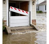 Batardeau Anti-Inondation 480x160cm/15.7x5.2ft, BarrièRes Anti-Inondation RéUtilisables et Amovibles, Joint Porte Garage BarrièRe Anti Inondation, DéFlecteur D'Eau de Protection Contre Les Inondat