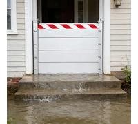 Batardeau Anti Inondation L 260cm x H 100cm Barrières, DéFlecteur D'Eau de Protection Contre Les Inondat, Joint Porte Garage BarrièRe Anti Inondation, avec Joints En Caoutchouc