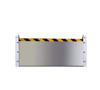 Batardeau Antis Inondation Porte de Garage Panneau de Protection Contre Les Inondations en Acier Inoxydable avec des Bandes Réfléchissantes de Sécurité pour Allées de Garage, Passages, Rues(120x60cm)