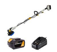Batavia Twin Brush Brosse Motorisée Télescopique 18V - Sans Batterie | Compatible Maxxpack 18V, Brosse contrarotative, Manche télescopique, Pour terrasses et véhicules