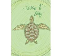 Batayoss "Take it easy" Cuaderno de Notas Tortuga 180 páginas - Bloc Notas - Bloc de Notas A5 - Perfecto como Diario de Viaje y Sketchbook A5: Cuaderno de Notas 180 páginas