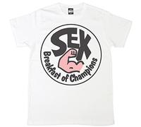 Batch1 pour Homme James Hunt Sex Petit Déjeuner de Champions Vintage Grande Mode d'impression T-Shirt Blanc Blanc x-Large