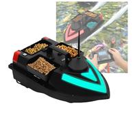 Bateau à appât GPS professionnel 500 m - 5200 mAh - Télécommande sans fil avec 100 points de chemin, 3 boîtes à appâts (capacité 2 kg), ABS étanche et retour automatique pour la pêche à la carpe au