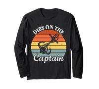 Bateau à moteur Dibs On The Captain Sail Pontoon Boating Sailor Manche Longue