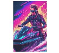 Bateau à Moteur Puzzles Adulte 1000 Pieces Cadeau Famille Puzzle Classique 3D EnfantsJouet en Bois Cadeau Unique （78×53cm）