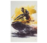 Bateau à Moteur Puzzles Adulte 1000 Pieces Cadeau Famille Puzzle Classique 3D EnfantsJouet en Bois Cadeau Unique 78×53cm