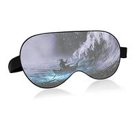 Bateau à rames Stormy Sea Rogue Waves Masque de sommeil en tissu pour les yeux d'oiseau, bandeau pour les yeux, masque pour les yeux super lisse