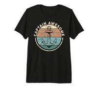 Bateau à Voile Amusant Captain Awesome T-Shirt Haut de Gamme