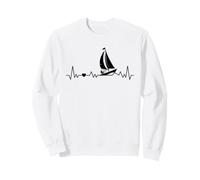 Bateau à Voile avec Battement de cœur Sweatshirt