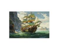 Bateau à voile Oeuvre D'art Toile Art Affiches Et Impressions Peintures Mur Art Impressions Sur Toile Pas D'images Pour La Décoration De Salon Moderne 20x30inch(50x75cm)