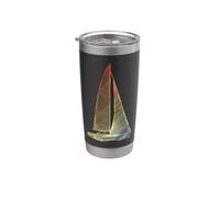 Bateau à voile vintage Gobelet isotherme en acier inoxydable double paroi