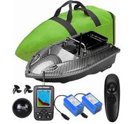 Bateau amorceur,12000mah Batteries de grande capacité Bateau amorceur pêche ,500m Télécommande,1.5kg Trémie de chargement.résistant au vent et aux vagues,avec sac à main. peche carpe.(Size:Bait Boat 1