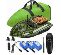 Bateau amorceur,12000mah Batteries de grande capacité Bateau amorceur pêche ,500m Télécommande,1.5kg Trémie de chargement.résistant au vent et aux vagues,avec sac à main. Offrez des antennes, des héli