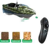 Bateau amorceur, double moteur, capacité d'appât de 1,5 kg, vert