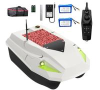 Bateau Amorceur GPS, Bateau Amorceur Rc Catamaran 500 M pour La Pêche à La Carpe avec 2 Batteries 15600 Mah, 3 Vitesses, Retour Automatique GPS, Trémie De Chargement 2 Kg, Sacoch GPS + 2 Fixed Points