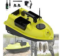 Bateau Amorceur Peche Carpe, Grande Capacité 9600Mah Batterie, Transport 1.5Kg Leurre de Pêche, Bateaux Peche avec Feu de Navigation LED 1×9600mAhBattery