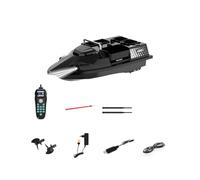 Bateau amorceur radiocommandé V803 avec GPS et éclairage LED, bateau de pêche haute vitesse, portée de 500 m, 4 trémies à appâts, retour automatique, double antenne, 4 zones de pêche et 200 points d
