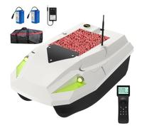 Bateau amorceur RC Intelligent, équipement à 3 Vitesses, contrôle 500 m, positionnement 100 Points, Alarme de Batterie Faible et lumière LED, pour la pêche de Nuit, la pêche à la traîne