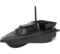 Bateau appât de pêche, double boîte à appâts, batterie 5200 mAh, télécommande jusqu'à 500 mètres, noir